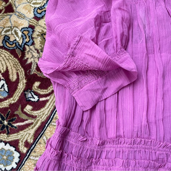 Rebecca Taylor Short Sleeve Pleated Dress - Picture 12 of 13